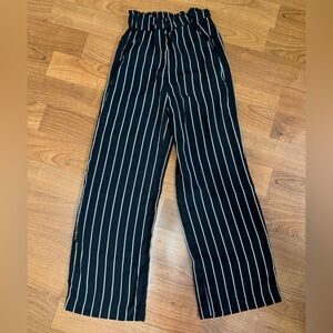 H&M Gray and White Striped Pants